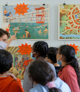 Visite de l'expo avec des enfants